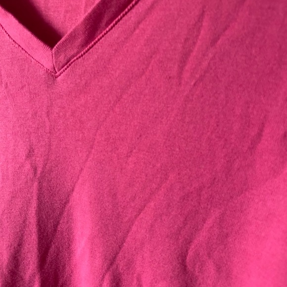 Lauren Ralph Lauren Pink V-Neck Top 1/2 Sleeve Knit Shirt Womens tee prep preppy - Picture 5 of 6